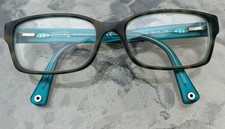 Coach HC 6040 Brooklyn Dark Tortoise Teal Eyeglasses Frames 52-16-135