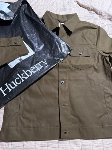 Flint and Tinder Men's Drywax Trucker Jacket Large Unlined Fatigue Green image 9