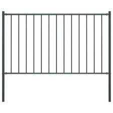 Panneau de Clôture et Poteaux Jardin Terrasse Patio Extérieur Acier vidaXL