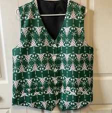 Novelty Holiday Vest Satin Multiple Sizes and Patterns Christmas Winter
