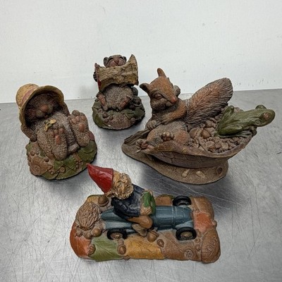 Lot of 4 Tom Clark Figures Animal Gnome - Tim Wolfe Autographed  McIntosh 