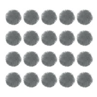 Kunstpelz-Pompons FüR HüTe, 20 StüCk Flauschige Weiche Pelz-Pompons, Dunkelgrau