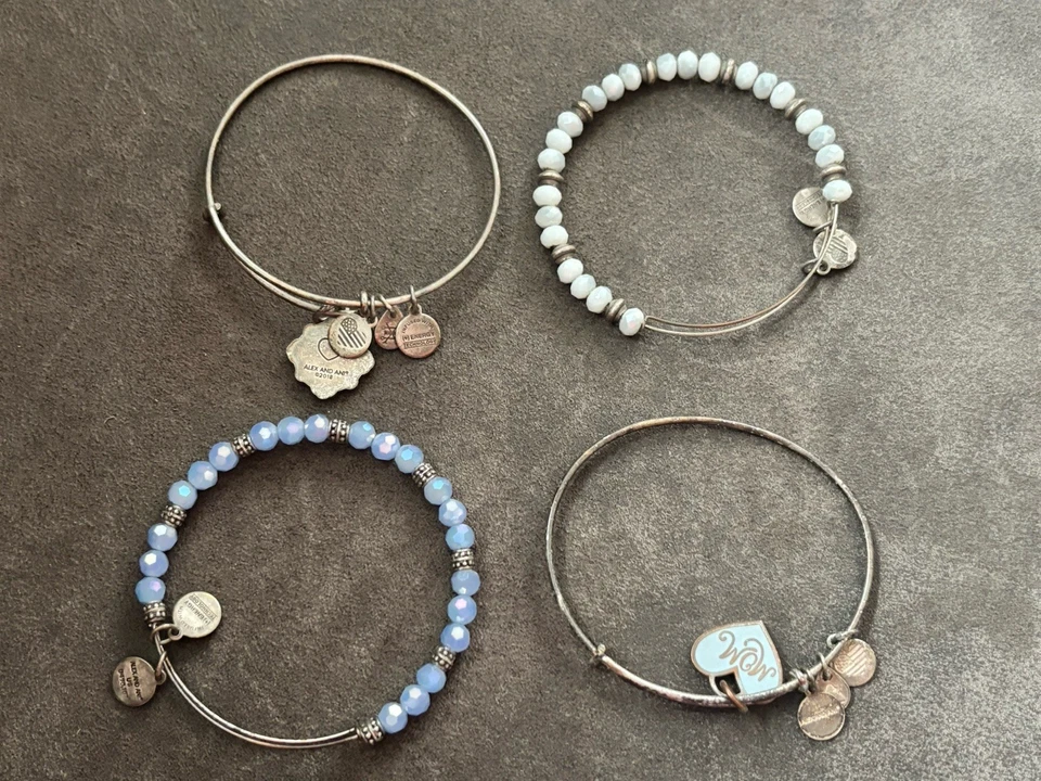 Alex And Ani Modeschmuck Damen 4x Armreif Mit Charm Bangle MOM 2017 - Bild 3 von 4