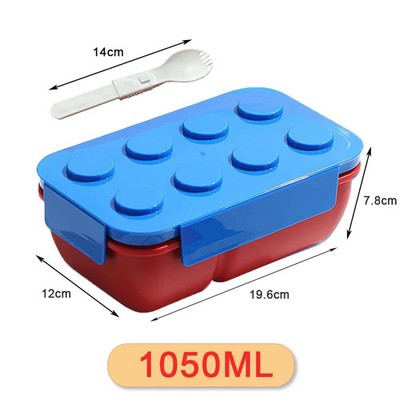 Doppelschichtige Baukasten Lunchbox mit Geschirr rectangular BPA-frei