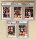 (5) 1991 91/92 UPPER DECK MICHAEL JORDAN PSA 9 CARD LOT #34 #44 #48 #69 #452