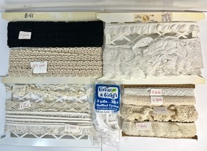 Vintage Lot of Lace  & Trim  Various Colors & Lengths For Sewing and Craft