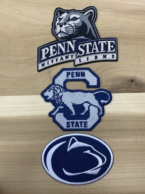 Set Of 3 Penn State Nitany Lions Patch Iron On 3 -3.5  Embroidered