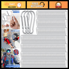 500 Pcs 2" Aluminum Spring Snap Hooks - Small Clips for Keychains, Camping, Hiki