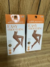 2 Pair Blissful Benefits by Warner's Easy Smoothing Shaping Tight 20 Den Medium