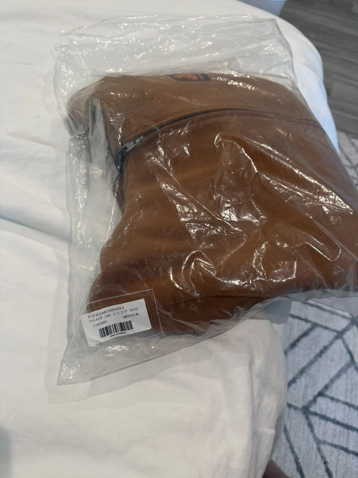 Palace AMG M Sudadera con Capucha Cremallera Completa Marrón y Naranja Nueva con Etiquetas Foto 3 de 4