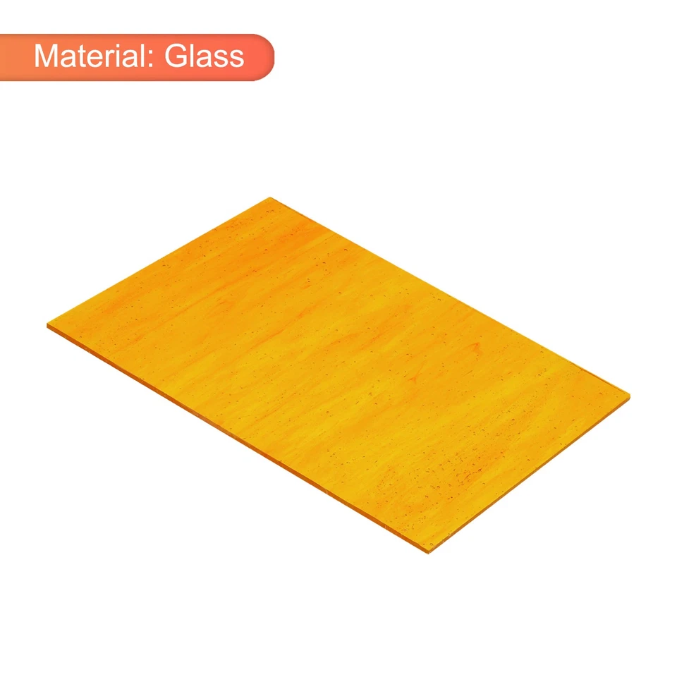 Lámina de vitral mosaico azulejo 7,9 pulgadas x 5,9 pulgadas naranja para manualidades hágalo usted mismo Foto 3 de 4