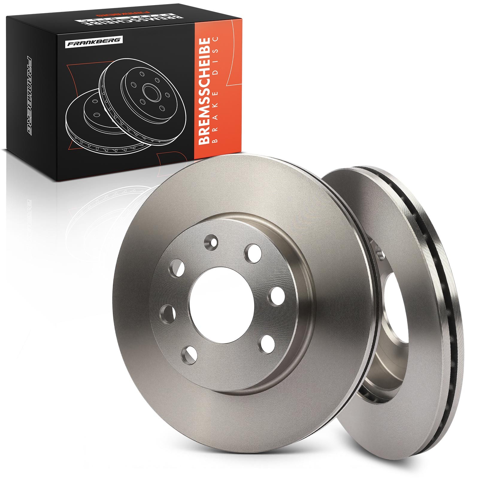 Frankberg 2x Brake Discs Vented 240mm for Vauxhall Opel Corsavan 2000-2006 Front