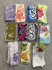 Vintage Hanky Lot Flower Floral Pocket Square Handkerchief Butterfly Hanger