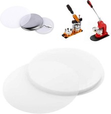 100 Pcs 58mm Plastic Film for Button Makers, Transparent Replacement Set