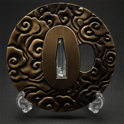 Alloy H71 Japanese Tsuba Sword Guard Modern 99g Handmade 5mm Thick