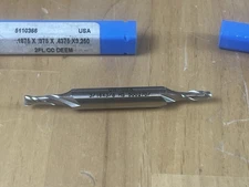 Double End Mill Union Butterfield 3/16” x 3/8” 2FL Cup HS #5110366 Machining