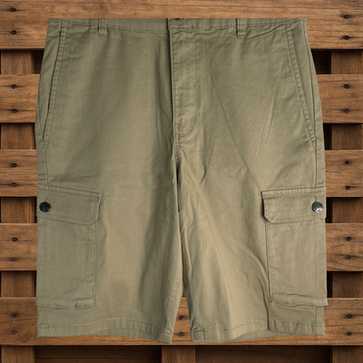 AirWalk Cargo Shorts Size 32 Dark Khaki Stretch Cotton/Elastane New