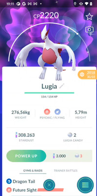  Shiny Lugia    Guaranteed Lucky Trade  Only Registered Trade( 20k Stardust)  