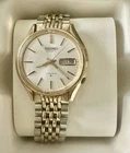 Seiko Men's Automatic Vintage Wristwatch 17 Jewels Silver Dial Two-Tone Bracelet