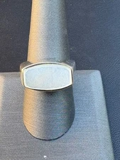 UNISEX BOMA 925 STERLING SILVER AND MOTHER OF PEARL RING SIZE 9