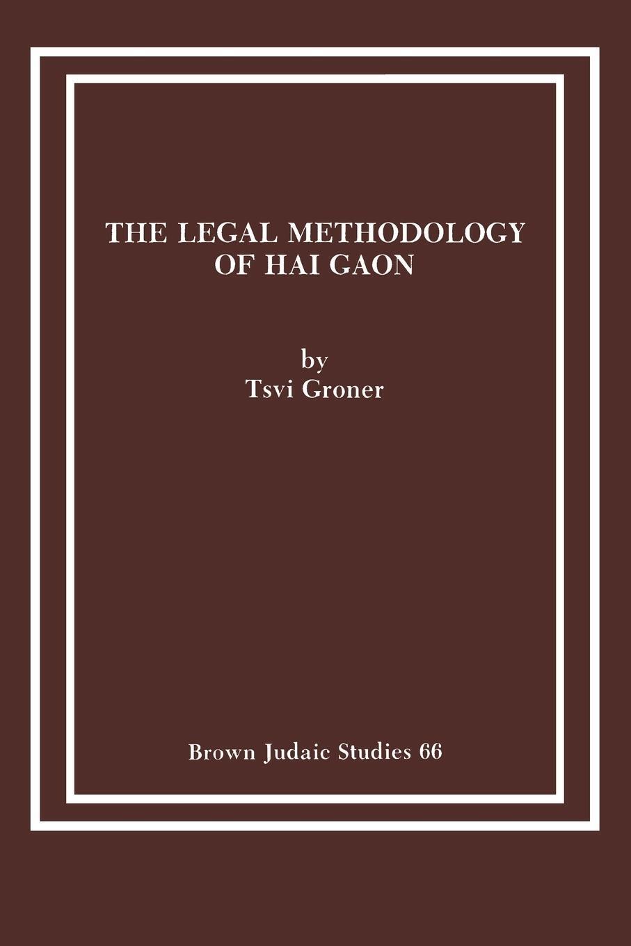 Thumbnail - Tsvi Groner | The Legal Methodology Of Hai Gaon | Taschenbuch |