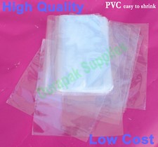 500 pcs 8X12" PVC Shrink Wrap Film Flat Bags 100 Gauge Heat Shrinking Packaging
