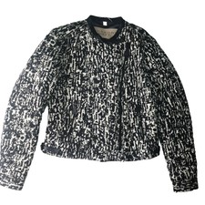 Burberry Brit Quilted Jacket Size Medium M Womans Crop 80% Duck Down Coat Zip