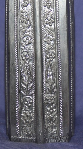 Vintage hand made ornate pewter flask bottle - Picture 6 of 12