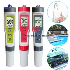 4 in 1 TDS EC TEMP Meter LCD Digital Water Quality Monitor Tester Purity Pen