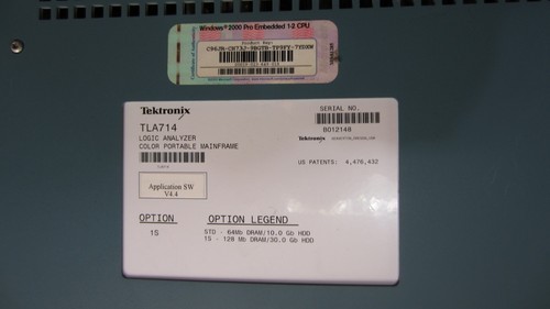 Tektronix TLA 714 Logic Analyzer Color Portable Mainframe /TLA 7N4/TLA 7AA4 - Photo 9/14