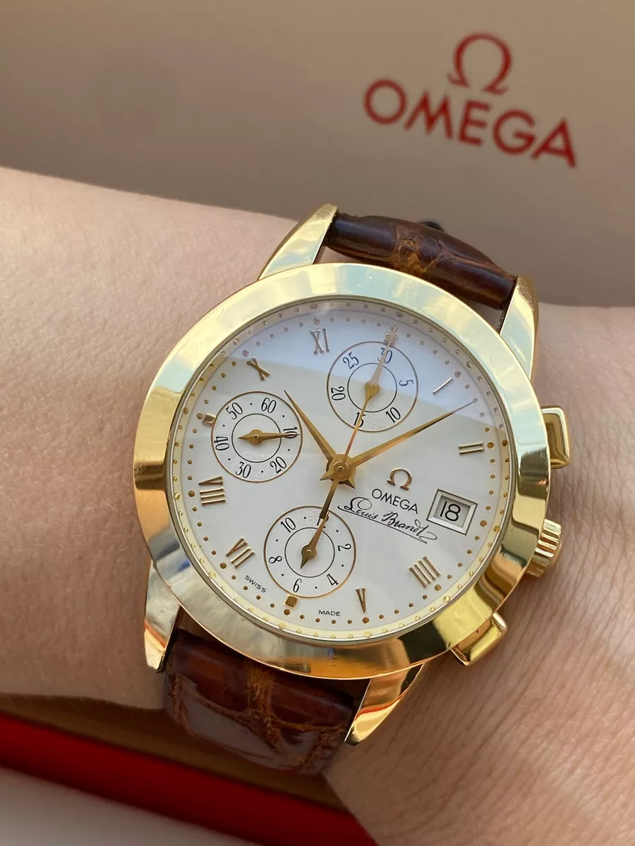 Omega Louis Brandt Chronograph Automatic CAL.1158 Gold 18K Mens 38mm  175.0500