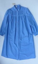 Vintage Evelyn Pearson Gown Womens Medium Light Blue Long Snap Down Robe New