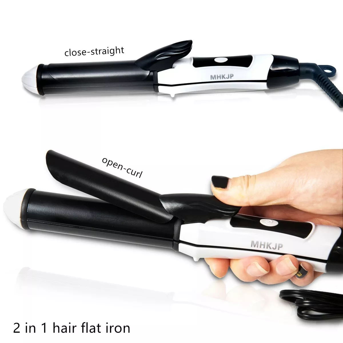 2 in 1 straight and curling iron top