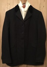 Chaqueta de equitación para mujer MEARS. Cuello de terciopelo. S36. Negro. En muy buena condición