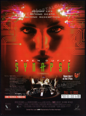 SYNAPSE aka MEMORY RUN__Orig. 1995 Trade print AD promo__KAREN DUFFY ...