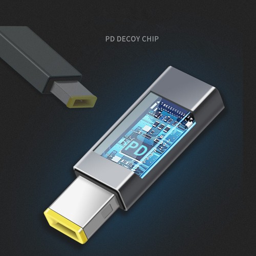 Type C Female to 10*6mm Square Tip Male Laptop Adapter PD Converter for Lenovo - Picture 10 of 12