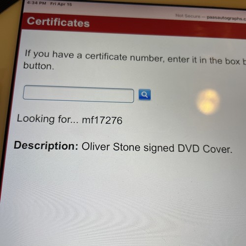 OLIVER STONE SIGNIERT Das DVD Cover PLATOON REGISSEUR PAAS #MF17276 COA - Bild 5 von 12