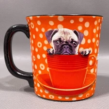 Vintage Keith Kimberlin Pug In A Mug Puppy in a Cup Encore Group 10 oz 3.5"x3.5"