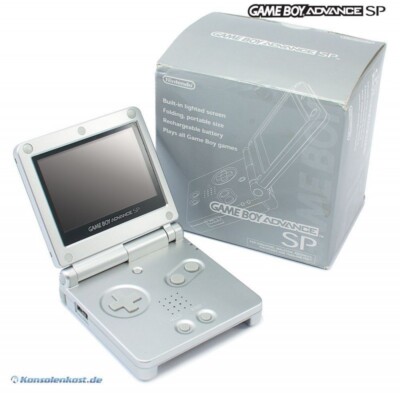 任天堂アドバイスSPシルバー Nintendo GAMEBOY ADVANCE SP Platinum Silver with Box AGS-001 Game