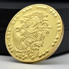 Virgo Zodiac sign gold coin twelve constellations commemorative coins