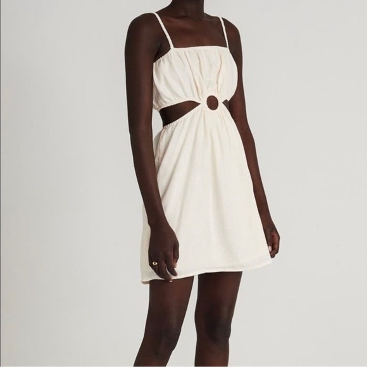a line mini dress blue Ruffle And Ready A-Line Mini Dress