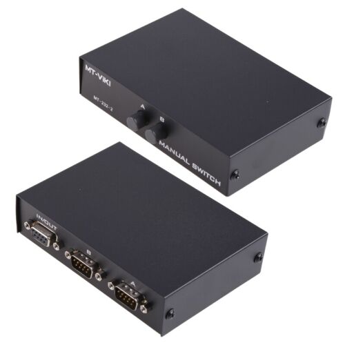 RS232 Manual Switch DB9 Pin Serial 2 Inputs 1 Output Switch Box Metal Housing - Picture 7 of 8