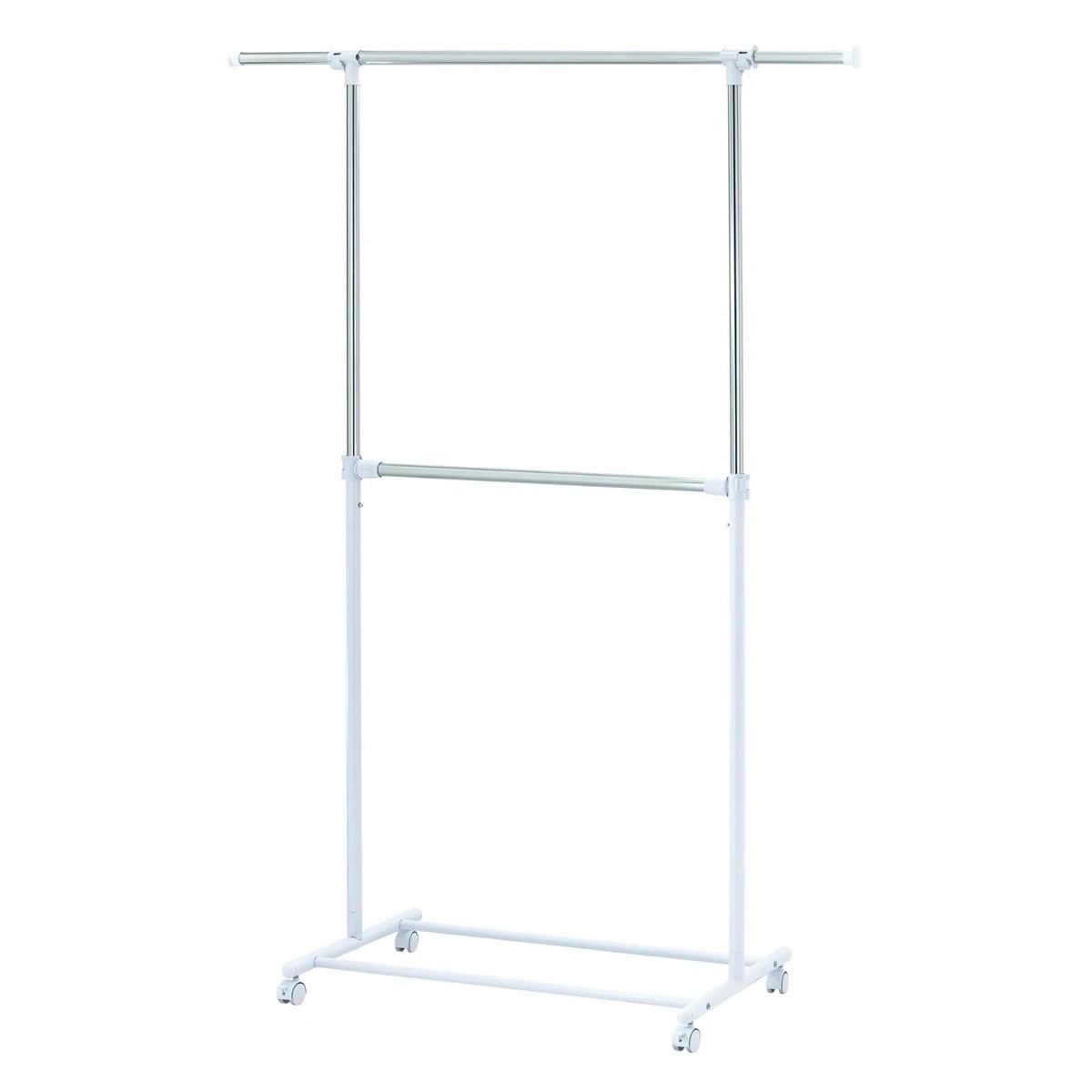 Mainstays Tier Adjustable Chrome Garment Rack with Silver Metal