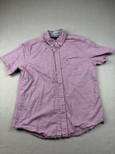 Tommy Hilfiger Shirt Mens Size M Classic Fit Short Sleeve Stripe