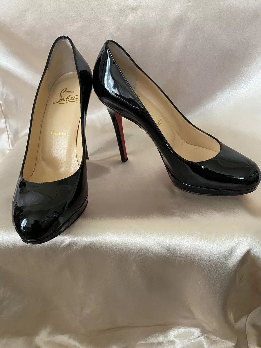 christian louboutin New Simple Pump 120 Patent Calf Black Size 36