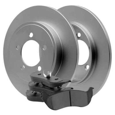 Rear Solid Brake Rotors & Ceramic Pads Set For Mercury Mountaineer 2005-2002