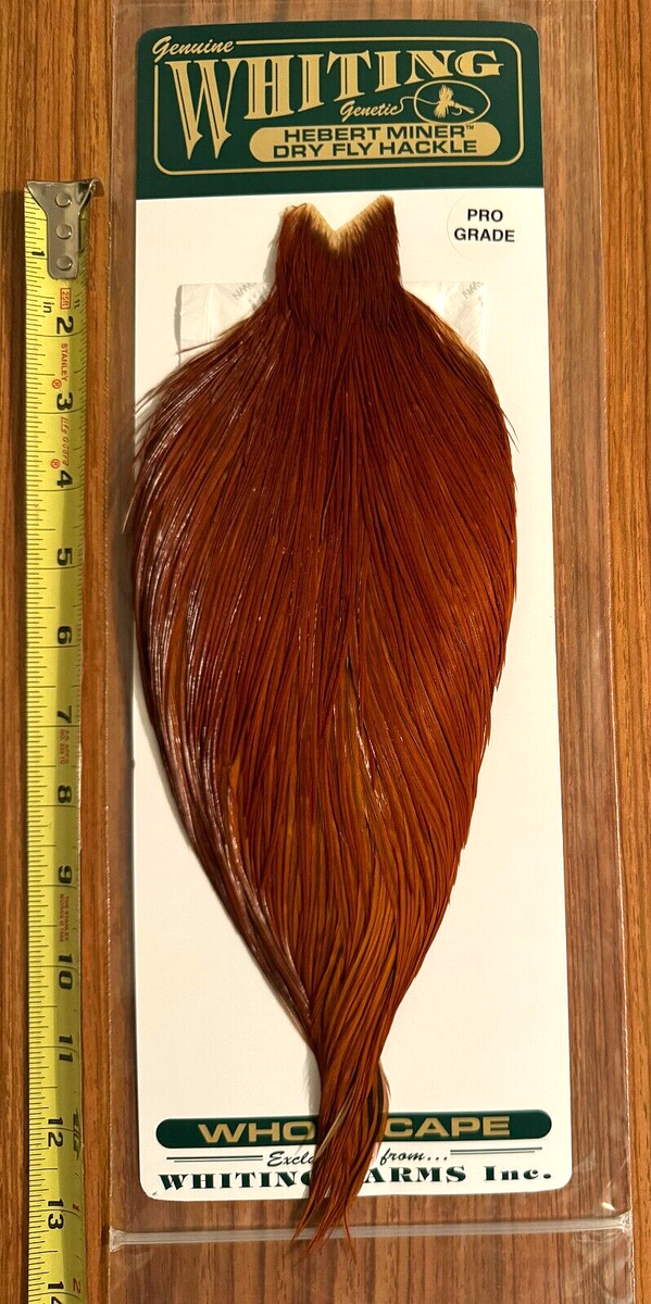 Whiting Hebert Pro Grade Medium Brown Rooster Cape, Neck
