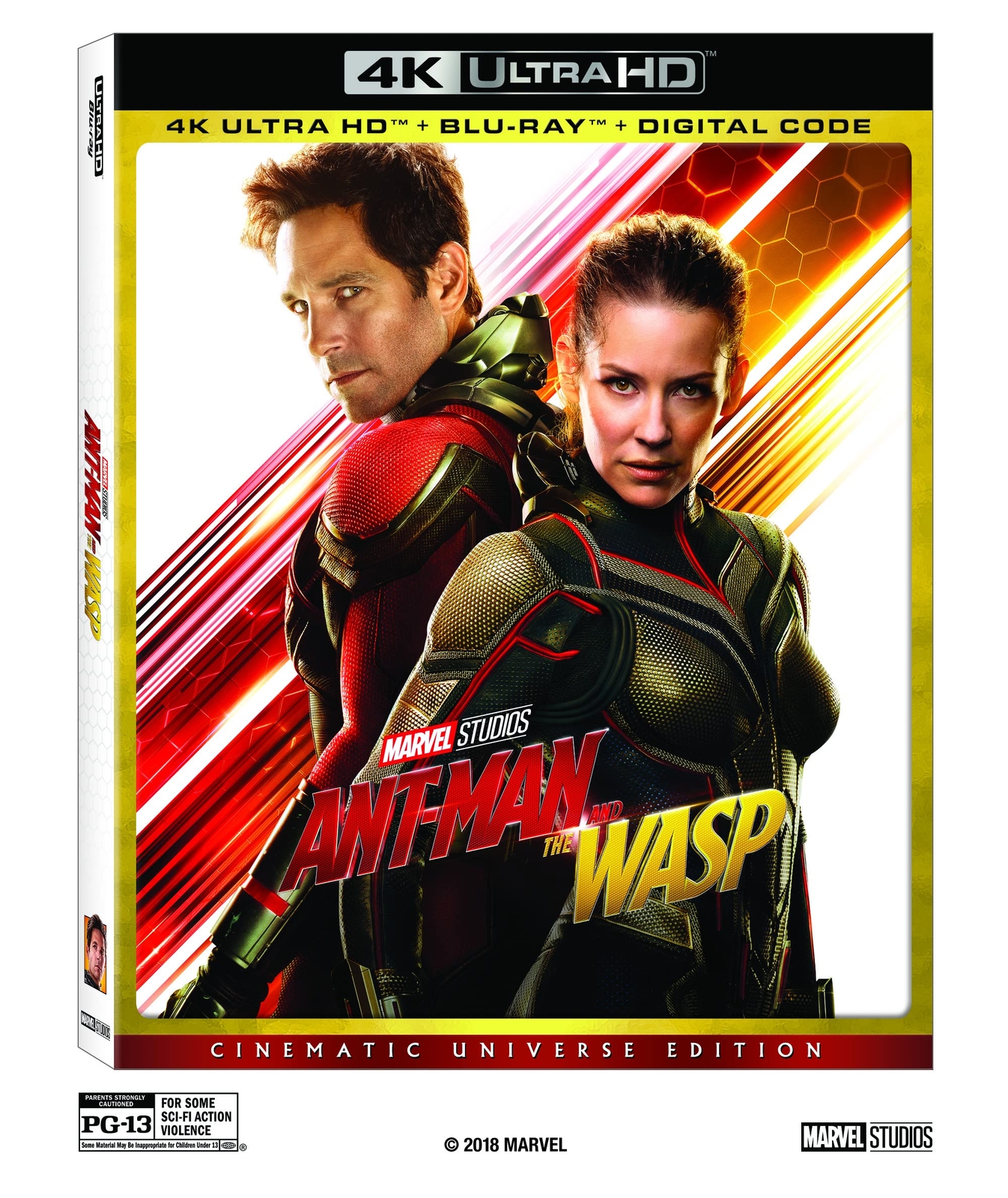 ANT-MAN AND THE WASP (4K UHD Blu-ray) Paul Rudd Evangeline Lilly Michael PeÃ±a