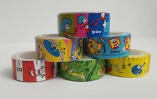 Dr Seuss Washi Tape Set - Blue, Yellow, & Green~ 12 rolls! Brand New!