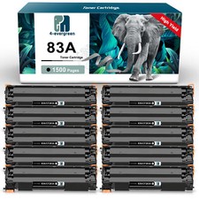 10PK CF283A Toner Cartridge for HP 83A Toner LaserJet Pro M127fn M225dw M201dw